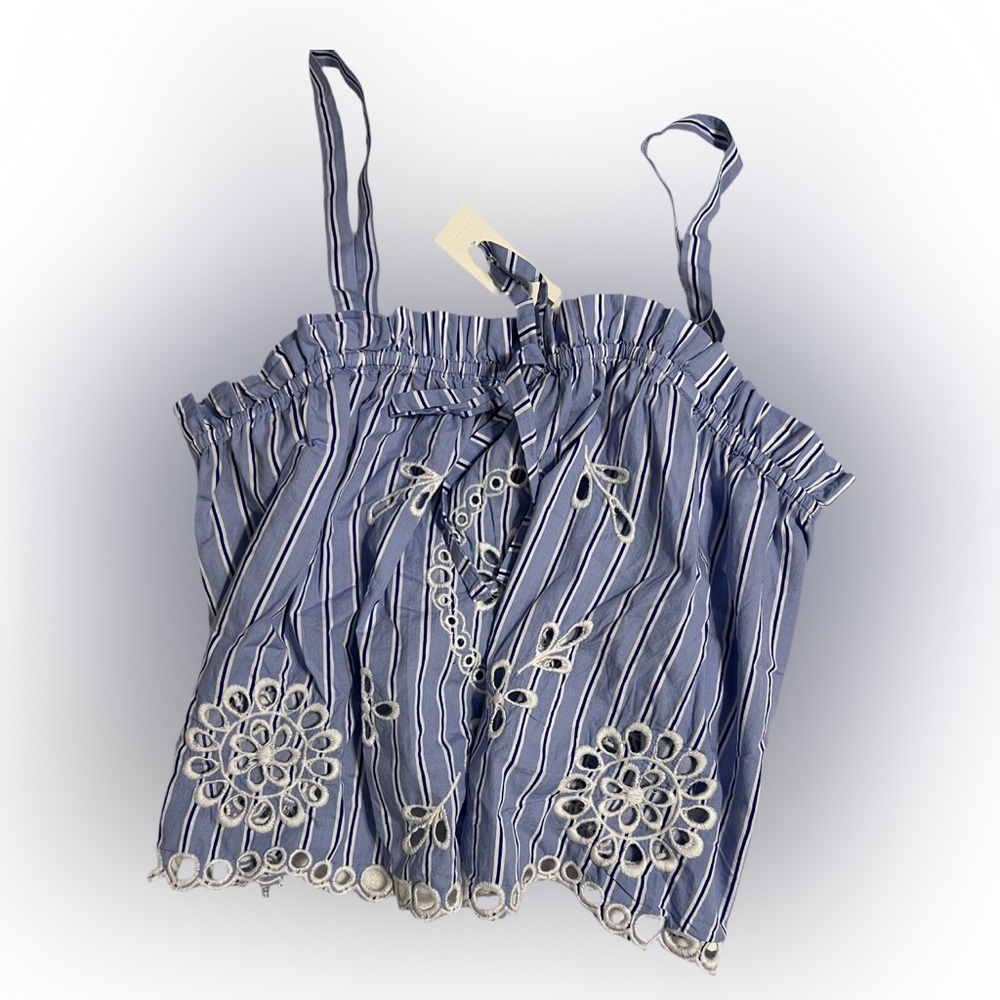 Anthropologie Mauve Eyelit Tank Size XS NWT - Picture 4 of 7